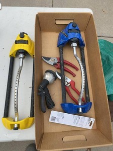 Group of Dramm Sprinklers, Pruners, Hose Nozzle & Brass Twist Nozzle