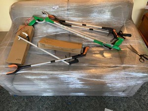 Assorted Reacher Grabber Pickup Tools Folding Rotating Head Open Box