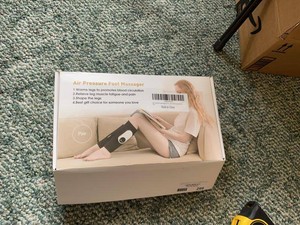 Air Pressure Leg Foot Massager Pair Heated Compression LM02 Open Box