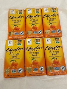 A - Chocolove XOXOX Orange Peel Dark Chocolate 3.2oz (Lot of 6)