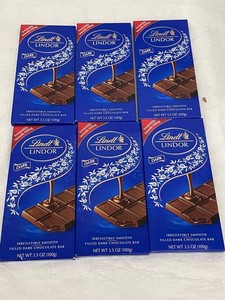 A - Lindt Lindor Filled Dark Chocolate Bars 3.5oz (Lot of 6)