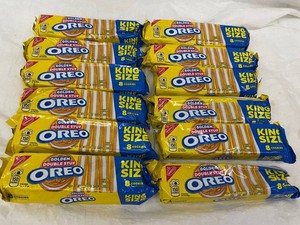 E - Oreo Golden Double Stuf King Size Cookies - 12 Packages