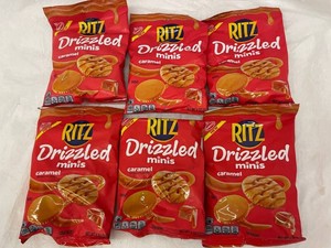 N - Ritz Drizzled Minis Caramel Crackers 4oz (Lot of 6)
