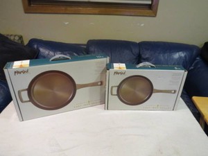 New - 2 Piece Lot of Parini  INV00724 Cast Iron Skillets - 8 and 10 Skillets