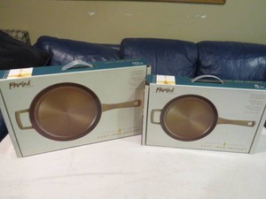 New - 2 Piece Lot of Parini  INV00724 Cast Iron Skillets - 8 and 10 Skillets