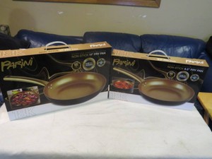 New - Parini 11 Non-Stick Fry Pan 18k Golden Chef Cookware Collection, Parini 9.5 Non-Stick Fry Pan 18k Golden Chef Cookware Collection