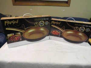 New - Parini 11 Non-Stick Fry Pan 18k Golden Chef Cookware Collection, Parini 9.5 Non-Stick Fry Pan 18k Golden Chef Cookware Collection