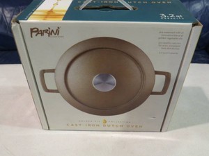 NEW - Parini Cookware Golden Oil Cast Iron Dutch Oven 3.2qt NIB #INV00723