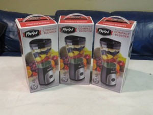New 3 Piece Lot - Blender Compact 15 Oz. Single Serve by Parini WRemovable Blending Cup