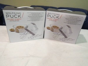 New 2 Piece Lot - Wolfgang Puck Hand Mixer 50 Watt 5 Speed Storage Caddy White
