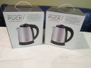 New 2 Piece Lot - Wolfgang Puck 1.7-Liter Electric Cool-Touch Cordless Water Kettle 7 Cup