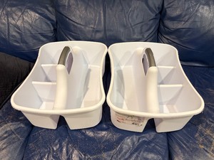 2 Piece Lot - Sterilite Divided Ultra Caddy White