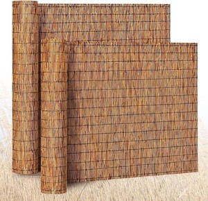 Barydat 2 Pcs 4 x 16.4 ft Reed Fence Roller  Privacy Patio Screen Decorative Fences