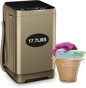 Qhou Full-Automatic Washing Machine, 15.6lbs Capacity Portable Washer,