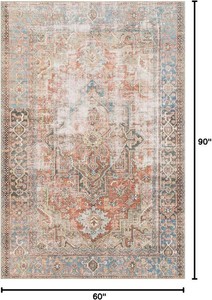 Loloi Loren TerracottaSky 5-0 x 7-6 Area Rug