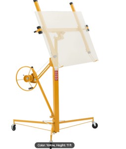 VEVOR 11ft Drywall Lift, Heavy-Duty 150 lbs Sheetrock Hoist