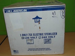 All American 75X Electric Sterilizer is a self-contained, 41-quart (39-liter) cracked handle