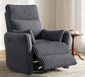 LINSY 360 Swivel Recliner Chair, Nursery Glider Rocking Chair