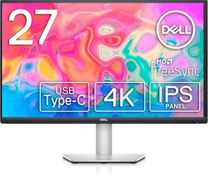 Dell S2722QC Monitor - 27 inch 4K USB-C , UHD (3840 x 2160) Display, 60Hz Refresh Rat