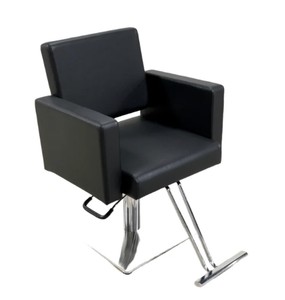 Hairdresser Barber Salon Chair Black Square Base