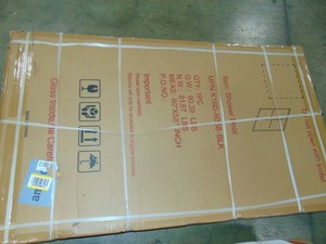 TcwVwc Matte Black 60 in x 58 in Aluminum Frame 14 in Nano Frosted Tempered Glass Soft Close Double Sliding Bathtub Door