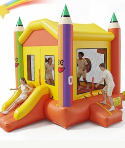 NBSPORT Inflatable Bounce House with Slide & Blower for Teens Ages 13, Outdoor Backyard
