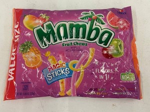 FL 5 - Mamba Fruit Chews Magic Sticks Assorted Flavors Value Pack 13.05 Oz