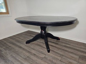 Black Pedestal Dining Table by Pier 1 Imports
