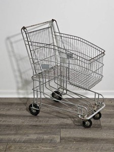 Vintage Metal Shopping Cart