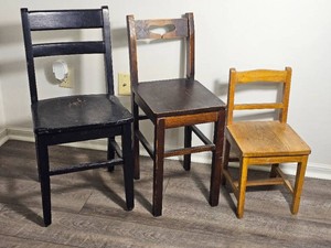 Assorted Wooden Child Chair Group