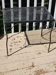 Black Metal Mesh Patio Table
