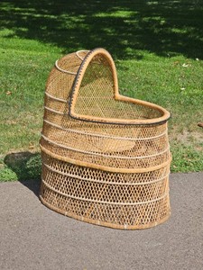 Vintage Wicker Baby Bassinet