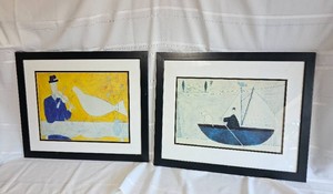 Large Spence Framed Wall Art Pair by Annie Spence