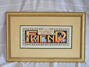 Mary Engelbreit Signed Numbered �Friend� Framed Print