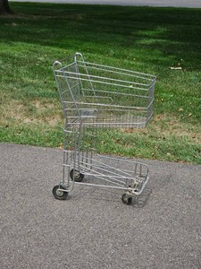 Vintage Metal Shopping Cart