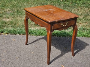 French Provincial Style Side Table with Drawer