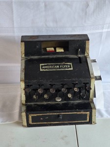 American Flyer Metal Toy Cash Register with Drawer