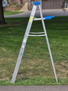 Werner Model 366 Aluminum Folding Stepladder, 250 lb Capacity