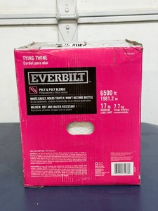 MSRP $50 Everbilt 72986 332 Polypropylene Tying Twine, Originally 6,500 Ft, 17-Lb Working Load, Mildew, Rot, Oil &amp Water Resistant, Packaging, Bundling, Warehouse, Garden &amp Farm Use, OPEN BOX  Large Amount Still Remaining