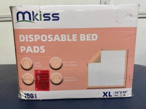 MSRP $60 NEW 100 MKISS XL Heavy-Duty Disposable Bed Pads  Underpads, 30x36, 6-Layer Super Absorbent Leakproof Waterproof Chux, Adult Incontinence, Senior Care, Bed &amp Wheelchair Protection, Puppy Training &amp Baby Changing
