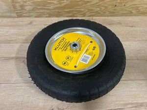 $30 Klutch Pneumatic Universal Wheelbarrow Tire Assembly, Stud Tread
