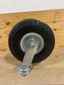Klutch 10in. Flat-Free Foam-Filled Rubber Swivel Caster, 300-Lb. Capacity, #6008062