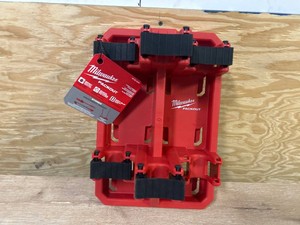 $45 Milwaukee PACKOUT SHOP STORAGE Garage Organizer Long Handle Tool Rack BlackRed