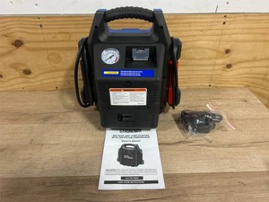 Strongway 12V Jump Starter and Power Pack, 900A Peak, 250 PSI Air Compressor, USB Charging, LED Light #6106068