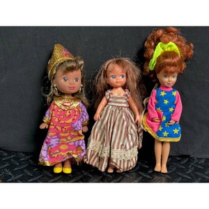 Vintage Fashion Dolls Set of 3 with Outfits and Shoes