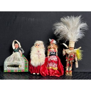 Vintage Celluloid Dolls Set � 4 Dolls, Mixed Folk Costumes