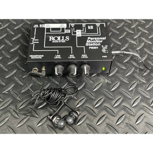 Rolls Black Metal Personal Monitor Station PM351 with Earbuds