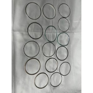 Silver Tone Metal Bangle Bracelet Set
