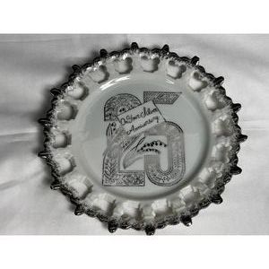 Norcroft White Transfer Print China Anniversary Charger Plate
