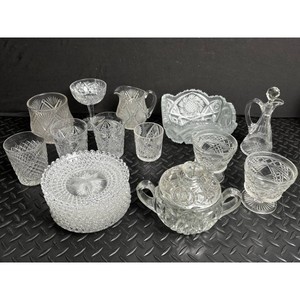 Clear Crystal Glassware Set � Goblets, Bowls & Serving Platters